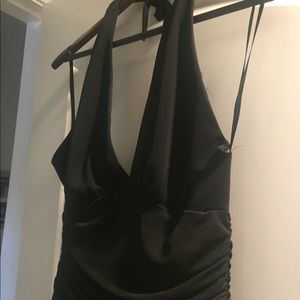 Black halter style dress. Marilyn Monroe style